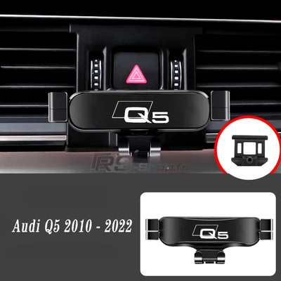 Support Téléphone Audi Q5 8R FY Noir Rouge Argent - installé sur véhicule - Becquet Voiture