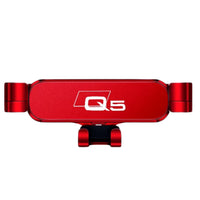 Support Téléphone Audi Q5 8R FY Noir Rouge Argent - vue arrière - Becquet Voiture