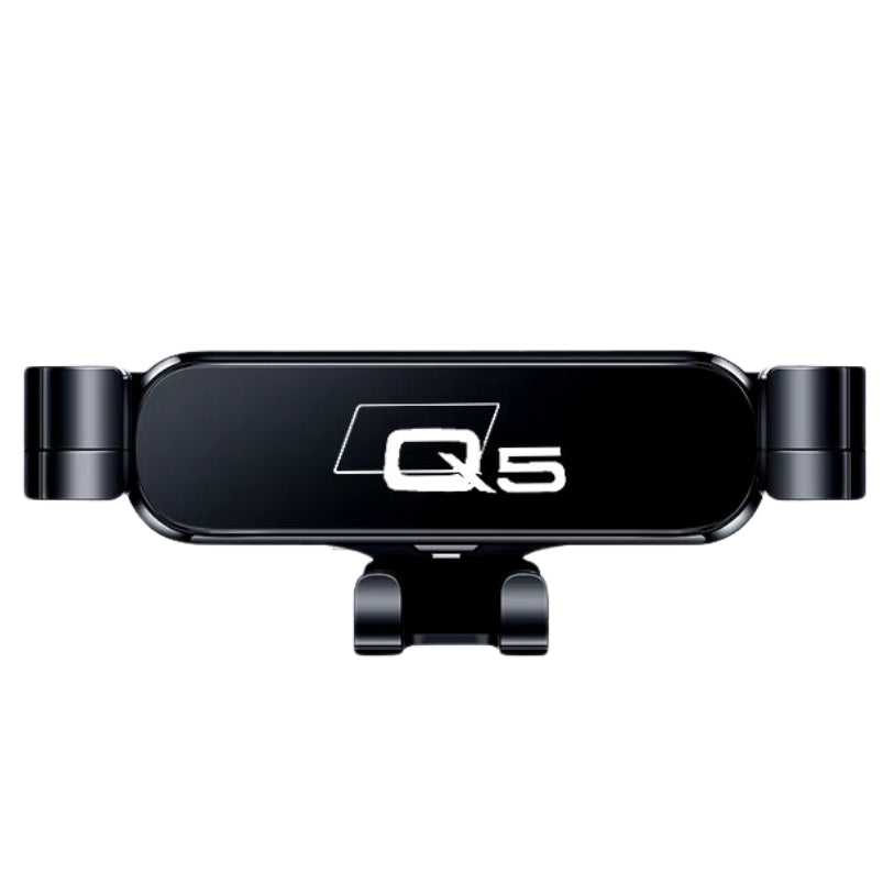 Support Téléphone Audi Q5 8R FY Noir Rouge Argent - vue de face - Becquet Voiture
