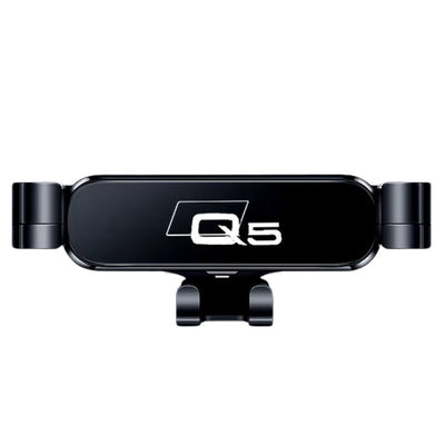 Support Téléphone Audi Q5 8R FY Noir Rouge Argent - vue de face - Becquet Voiture