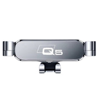 Support Téléphone Audi Q5 8R FY Noir Rouge Argent - vue de trois-quarts - Becquet Voiture