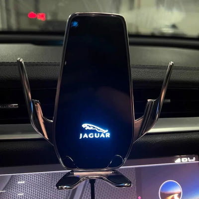 Support Téléphone Chargeur Sans Fil Jaguar 15W - vue arrière - Becquet Voiture
