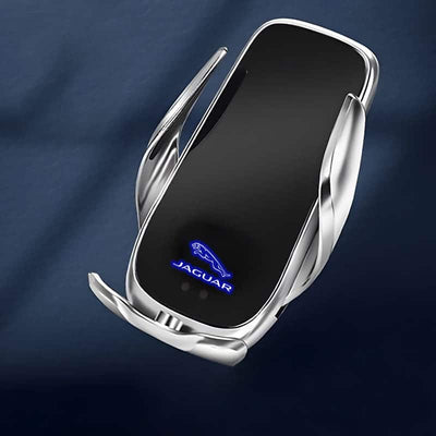 Support Téléphone Chargeur Sans Fil Jaguar 15W - vue de profil 2 - Becquet Voiture