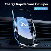 Support Téléphone Chargeur Sans Fil Mazda 15W Qi - détail du montage - Becquet Voiture