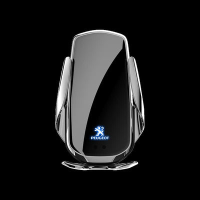 Support Téléphone Chargeur Sans Fil Peugeot 15W Qi - détail du montage - Becquet Voiture