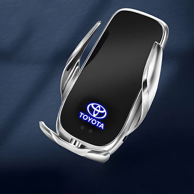 Support Téléphone Chargeur Sans Fil Toyota 15W Qi - en situation - Becquet Voiture