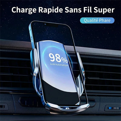 Support Téléphone Chargeur Sans Fil Toyota 15W Qi - installé sur véhicule - Becquet Voiture
