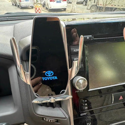 Support Téléphone Chargeur Sans Fil Toyota 15W Qi - vue arrière - Becquet Voiture