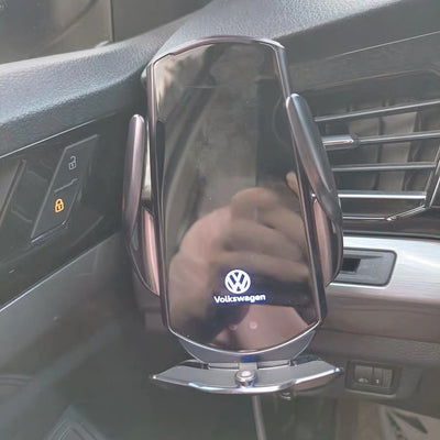 Support Téléphone Chargeur Sans Fil Volkswagen 15W - installé sur véhicule - Becquet Voiture