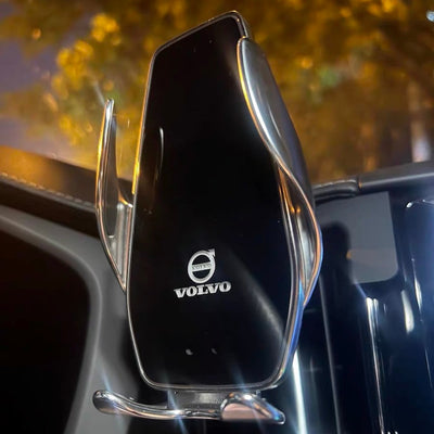 Support Téléphone Chargeur Sans Fil Volvo 15W Qi - installé sur véhicule - Becquet Voiture