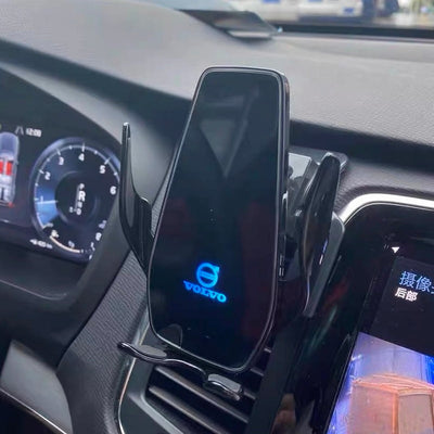 Support Téléphone Chargeur Sans Fil Volvo 15W Qi - vue arrière - Becquet Voiture