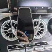Handyhalterung Mercedes Kabelloses Ladegerät 15W Ventilator 360 - Seitenansicht - Becquet Voiture