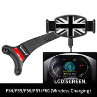 Support Téléphone Voiture Mini Cooper Clubman Countryman - vue de dessus - Becquet Voiture