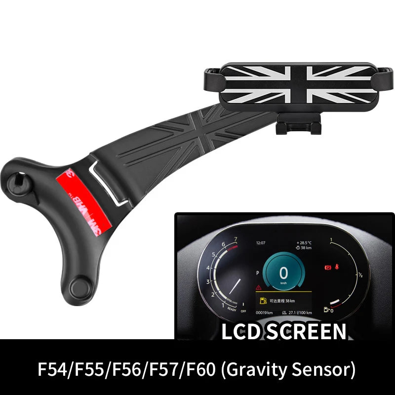Support Téléphone Voiture Mini Cooper Clubman Countryman - vue rapprochée - Becquet Voiture