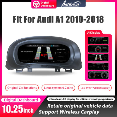 Tableau de Bord Numérique Audi A1 2010-2018 - vue de face - Becquet Voiture
