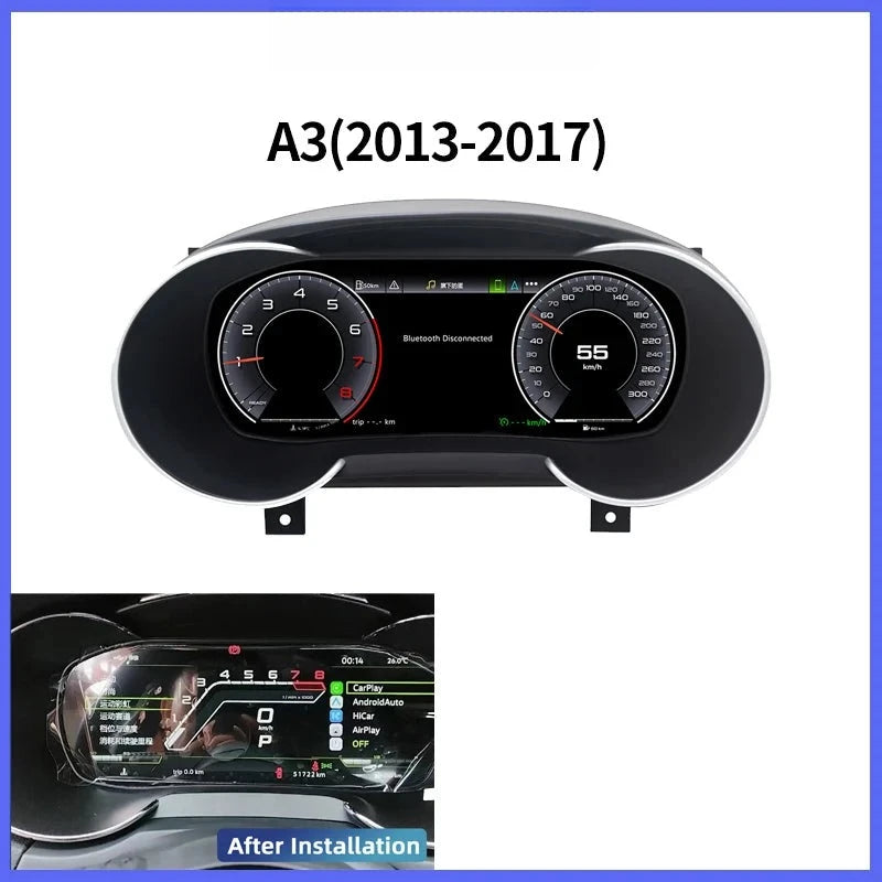 Digital Dashboard Audi A3 2013-2017 - fitting detail - Becquet Voiture