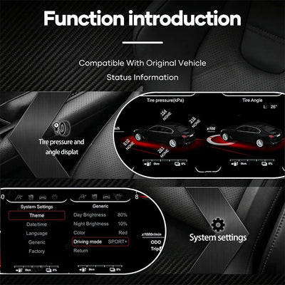Tableau de Bord Numérique Audi A3 2013-2017 - vue arrière - Becquet Voiture
