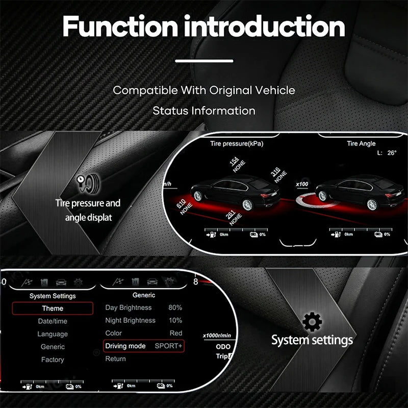 Digital Dashboard Audi A3 2013-2017 - rear view - Becquet Voiture