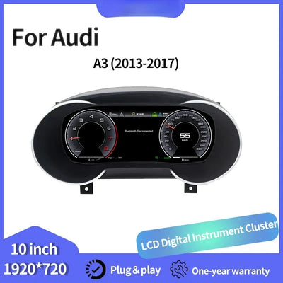 Tableau de Bord Numérique Audi A3 2013-2017 - vue de face - Becquet Voiture