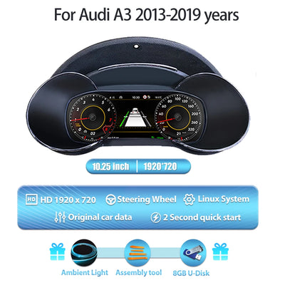 Tableau de Bord Numérique Audi A3 2013-2019 - détail du montage - Becquet Voiture
