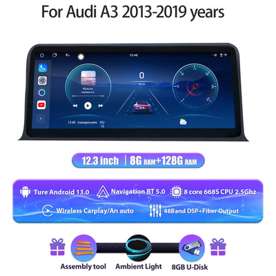 Tableau de Bord Numérique Audi A3 2013-2019 - vue rapprochée - Becquet Voiture