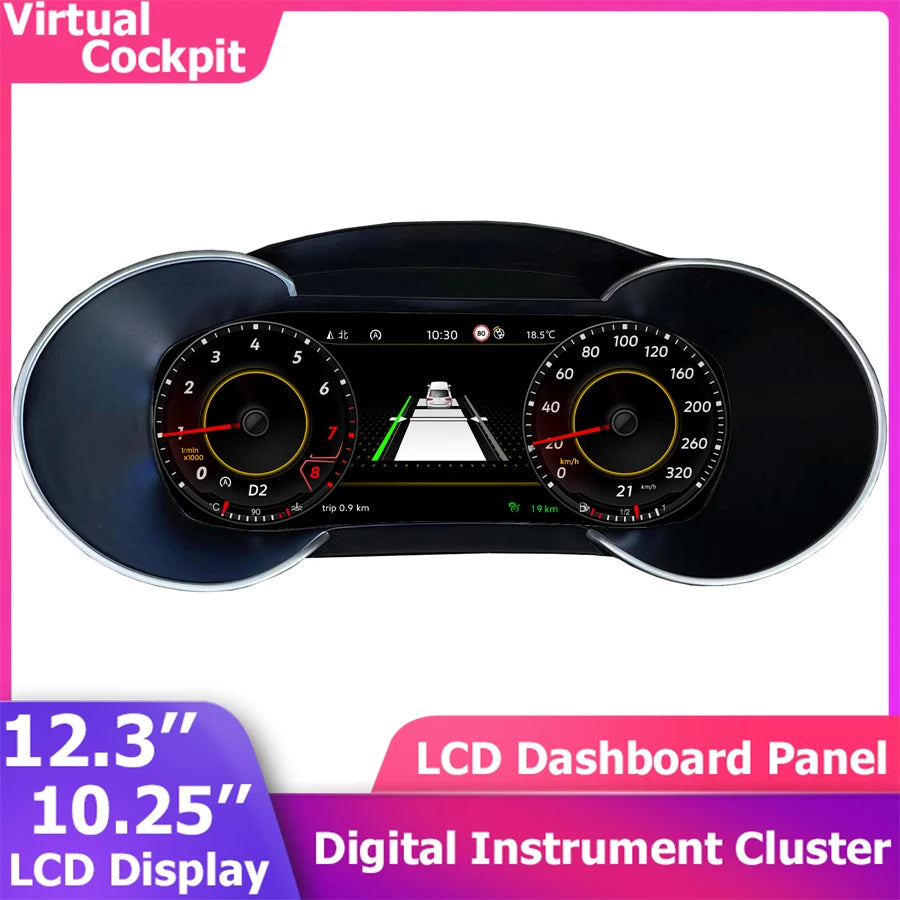 Tableau de Bord Numérique Audi A3 8V A4 B8 Q5 - vue de face - Becquet Voiture