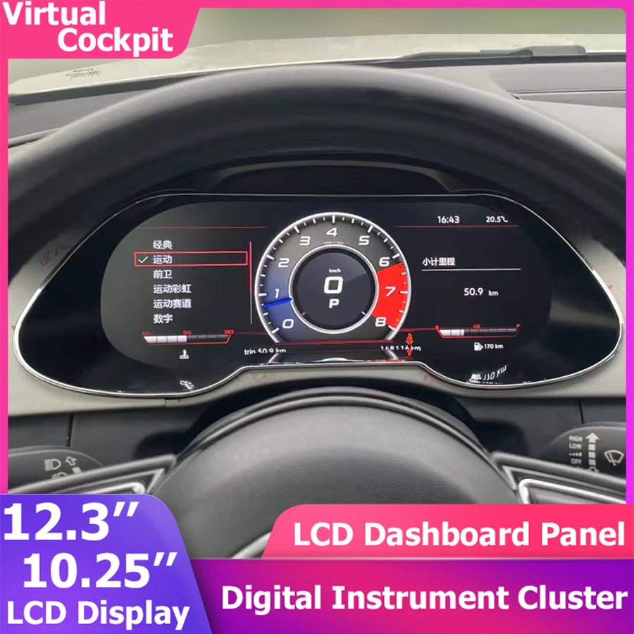 Tableau de Bord Numérique Audi A3 A4 A5 Q5 TT - vue de face - Becquet Voiture