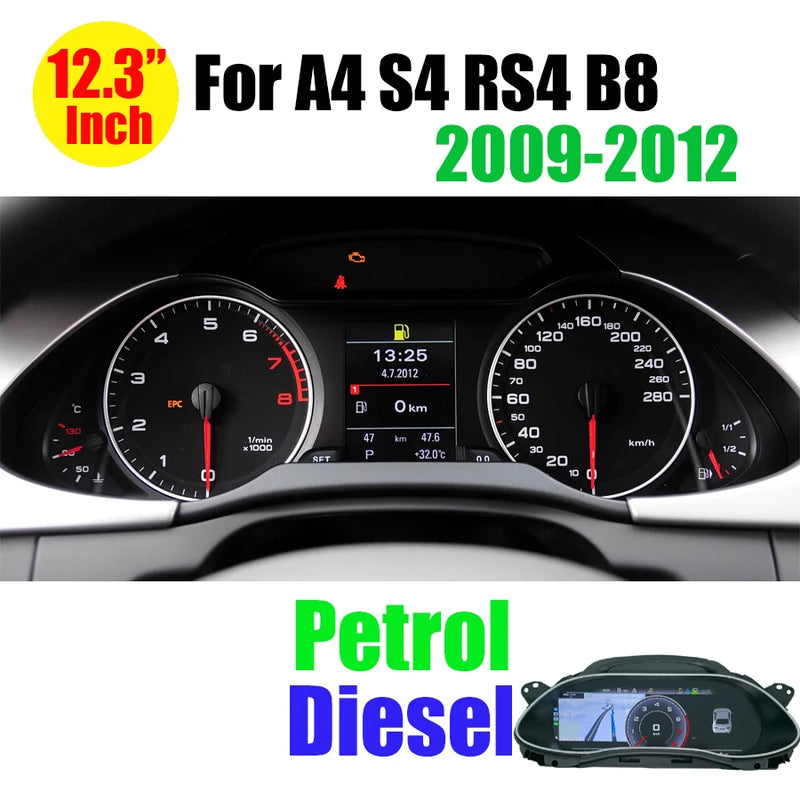 Digitales Armaturenbrett Audi A3 A4 A5 Q5 TT - Nahansicht - Becquet Voiture