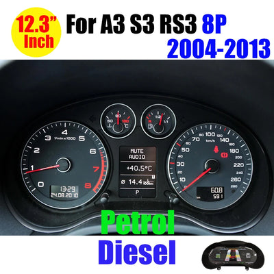 Tableau de Bord Numérique Audi A3 A4 A6 Q5 Q7 (réf. 2) - vue de dessus - Becquet Voiture