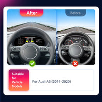 Digitales Armaturenbrett Audi A3 S3 8V - Seitenansicht - Becquet Voiture