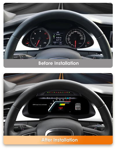 Tableau de Bord Numérique Audi A4 2009-2012 (réf. 2) - vue arrière - Becquet Voiture