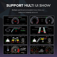 Digital Instrument Cluster Audi A4 B8 2008-2012 - studio packshot - Becquet Voiture