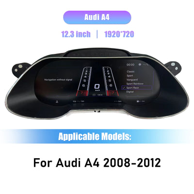 Tableau de Bord Numérique Audi A4 B8 2008-2012 - vue de dessus - Becquet Voiture