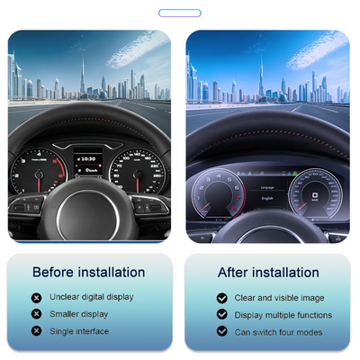 Tableau de Bord Numérique Audi A4 B8 2008-2012 - vue rapprochée - Becquet Voiture