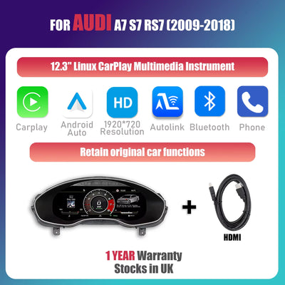 Tableau de Bord Numérique Audi A6 A7 2009-2018 - vue rapprochée - Becquet Voiture