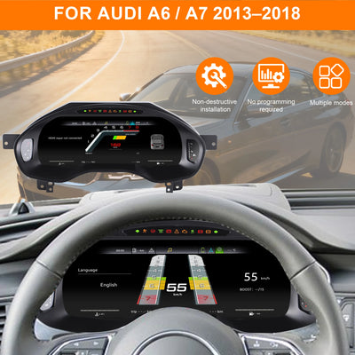 Tableau de Bord Numérique Audi A6 A7 C7 2013-2018 - installé sur véhicule - Becquet Voiture