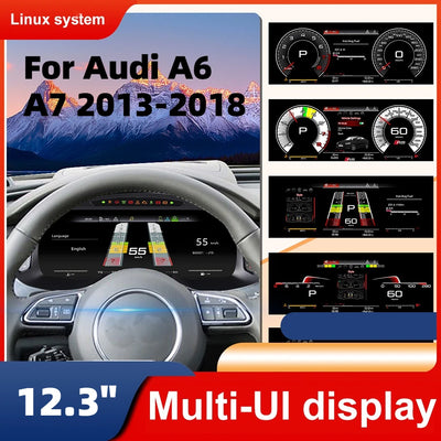 Tableau de Bord Numérique Audi A6 A7 C7 2013-2018 - vue de face - Becquet Voiture