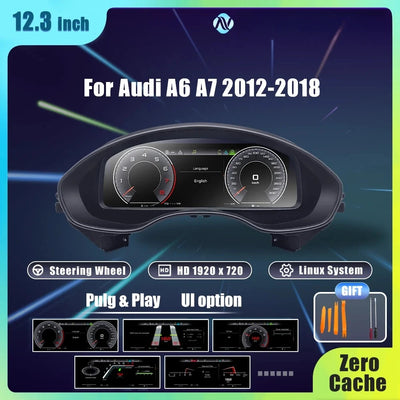 Tableau de Bord Numérique Audi A6 C7 A7 2012-2018 - vue de face - Becquet Voiture