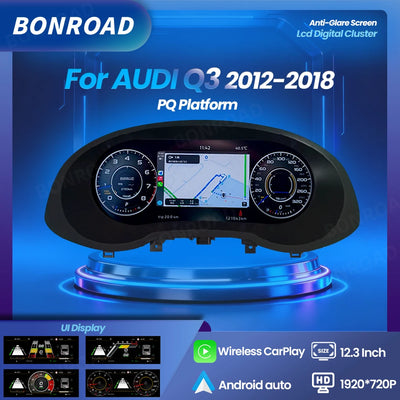 Tableau de Bord Numérique Audi Q3 - vue de face - Becquet Voiture