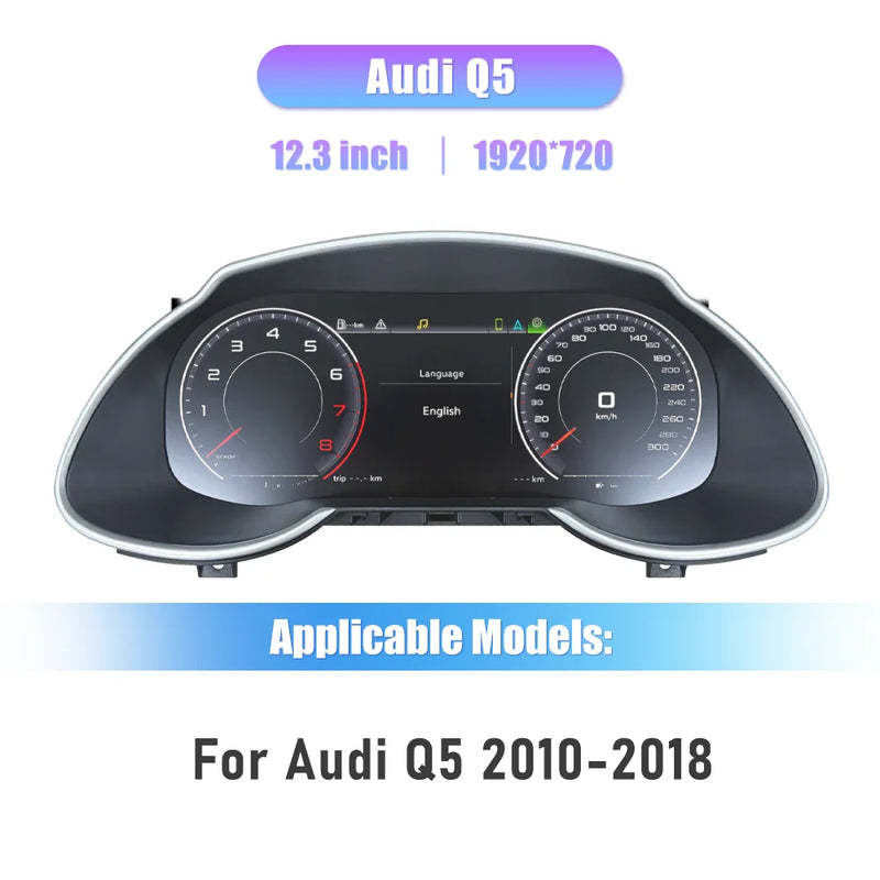 Digitales Armaturenbrett Audi Q5 2010-2018 - Montagedetail - Becquet Voiture