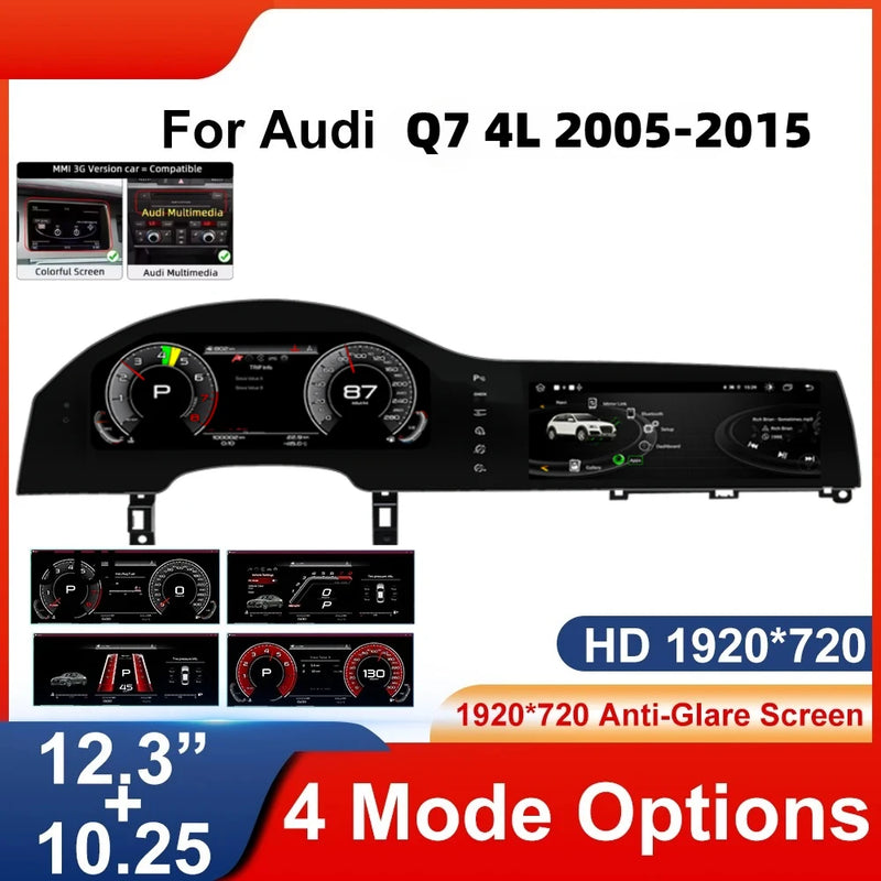 Digital Instrument Cluster Audi Q7 4L 2005-2015 - in use - Becquet Voiture