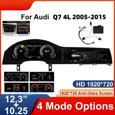 Tableau de Bord Numérique Audi Q7 4L 2005-2015 - vue de dessus - Becquet Voiture