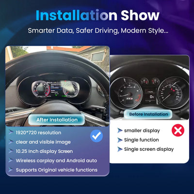 Tableau de Bord Numérique Audi TT TTS CarPlay Android Auto - vue de profil - Becquet Voiture