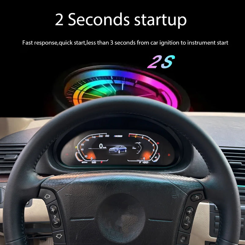 BMW E46 M3 1998-2006 Digital Instrument Cluster - fitted on vehicle - Becquet Voiture