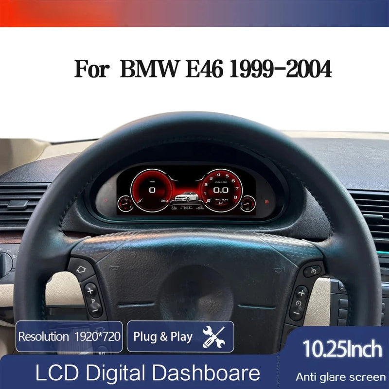 BMW E46 M3 1998-2006 Digital Instrument Cluster - front view - Becquet Voiture