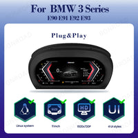 Tableau de Bord Numérique BMW E90 E91 E92 CarPlay - vue rapprochée - Becquet Voiture