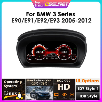 Tableau de Bord Numérique BMW E90 E91 E92 E93 2005-2012 (réf. 2) - vue de face - Becquet Voiture