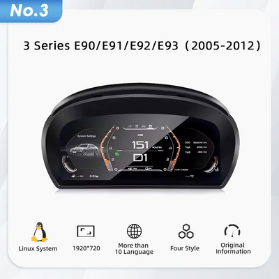 Tableau de Bord Numérique BMW E90 F10 F30 Multi-Modèles - en situation - Becquet Voiture