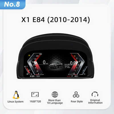 Tableau de Bord Numérique BMW E90 F10 F30 Multi-Modèles - vue de dessus - Becquet Voiture