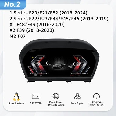 Tableau de Bord Numérique BMW E90 F10 F30 Multi-Modèles - vue de face 2 - Becquet Voiture